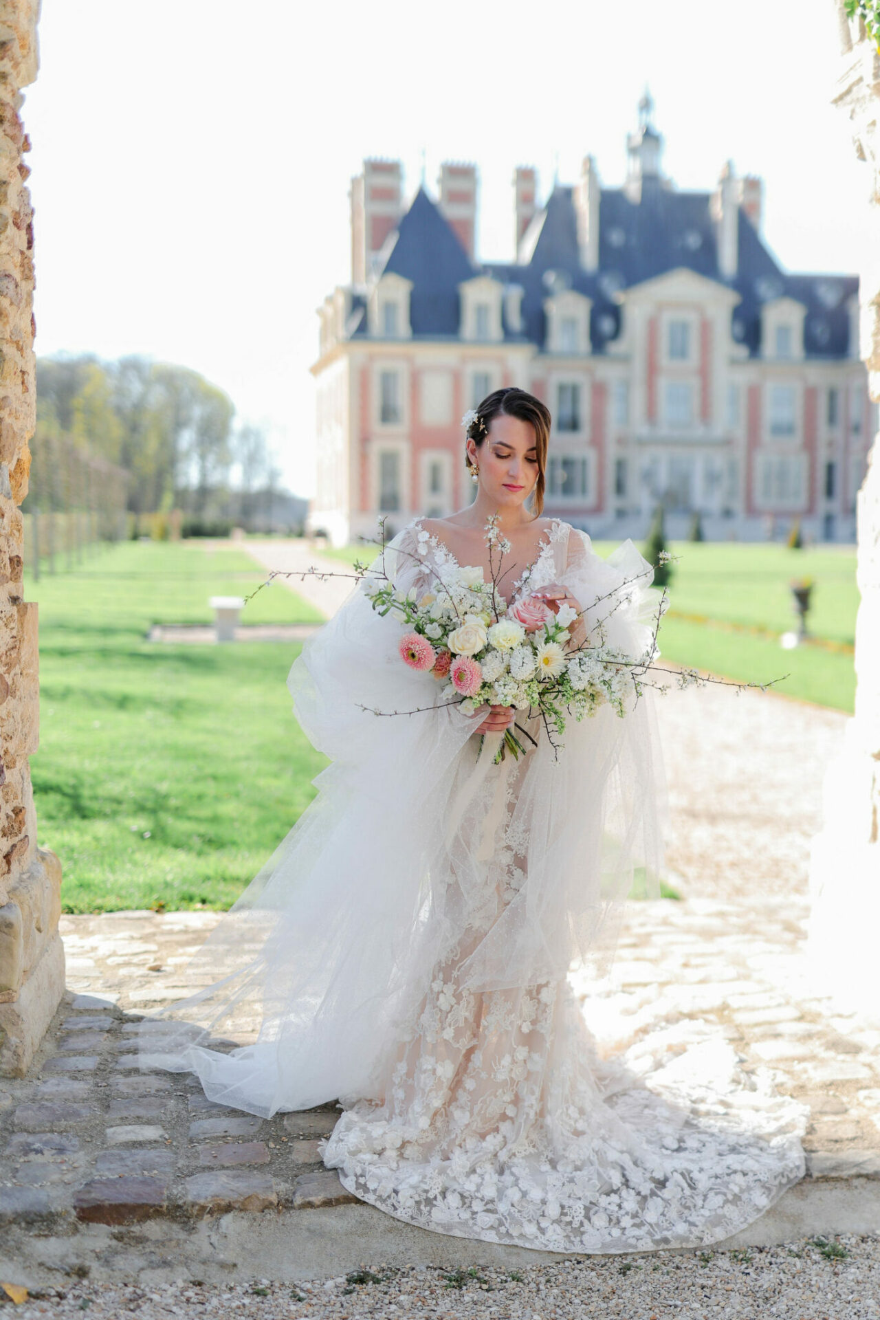 Mariage poétique bucolique au Chateau de Nainville les Roches