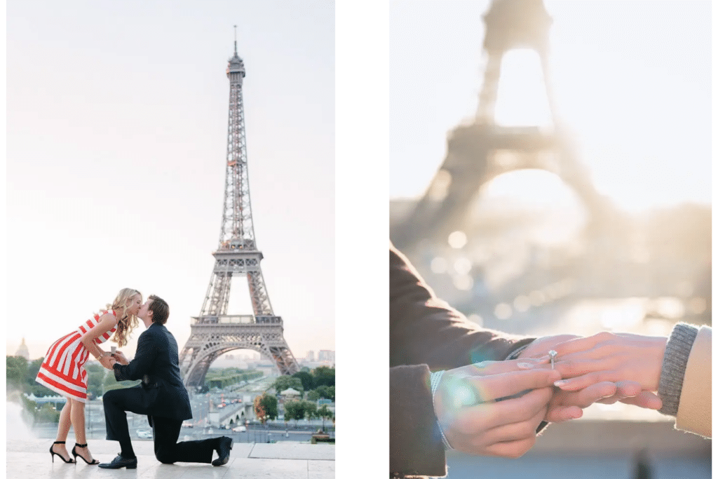 Proposal in Paris - Eiffel Tower - Organsa Wedding Planner Paris 