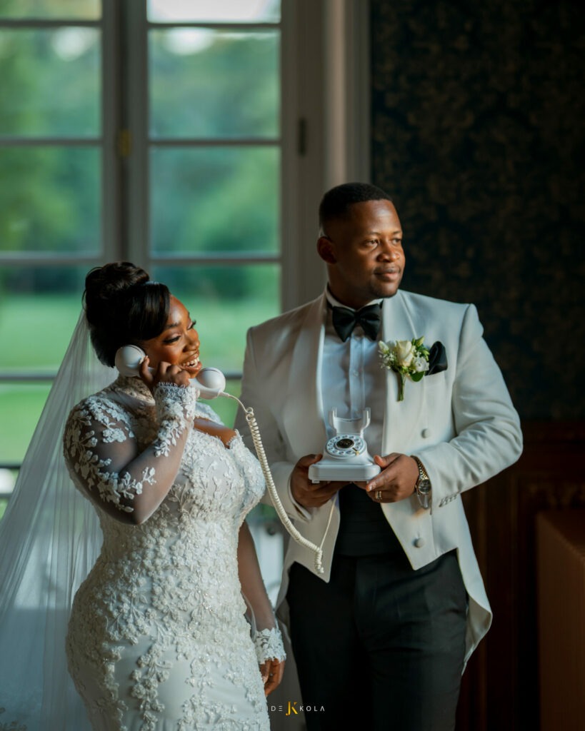 Nigerian Bride and groom photoshoot at chateau de nainville les roches