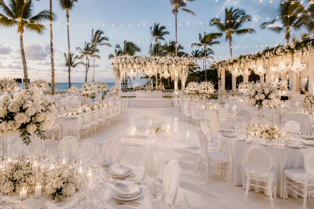 mariage punta cana tropical blanc