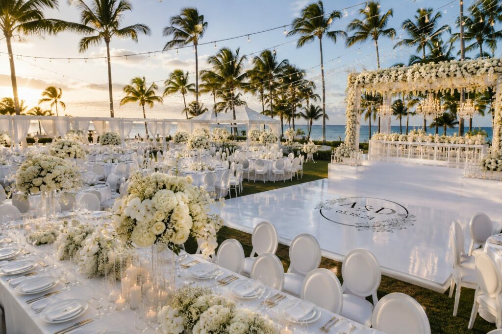 white wedding punta cana